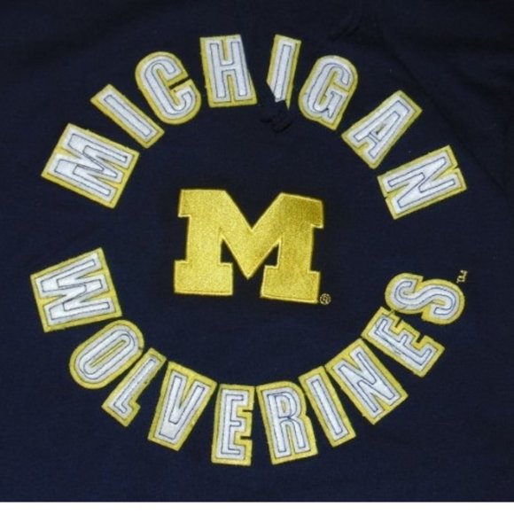 Womens Michigan Wolverines Sweatshirt Hoodie UOM Blue X-Large NCAA Pullover - Picture 3 of 5